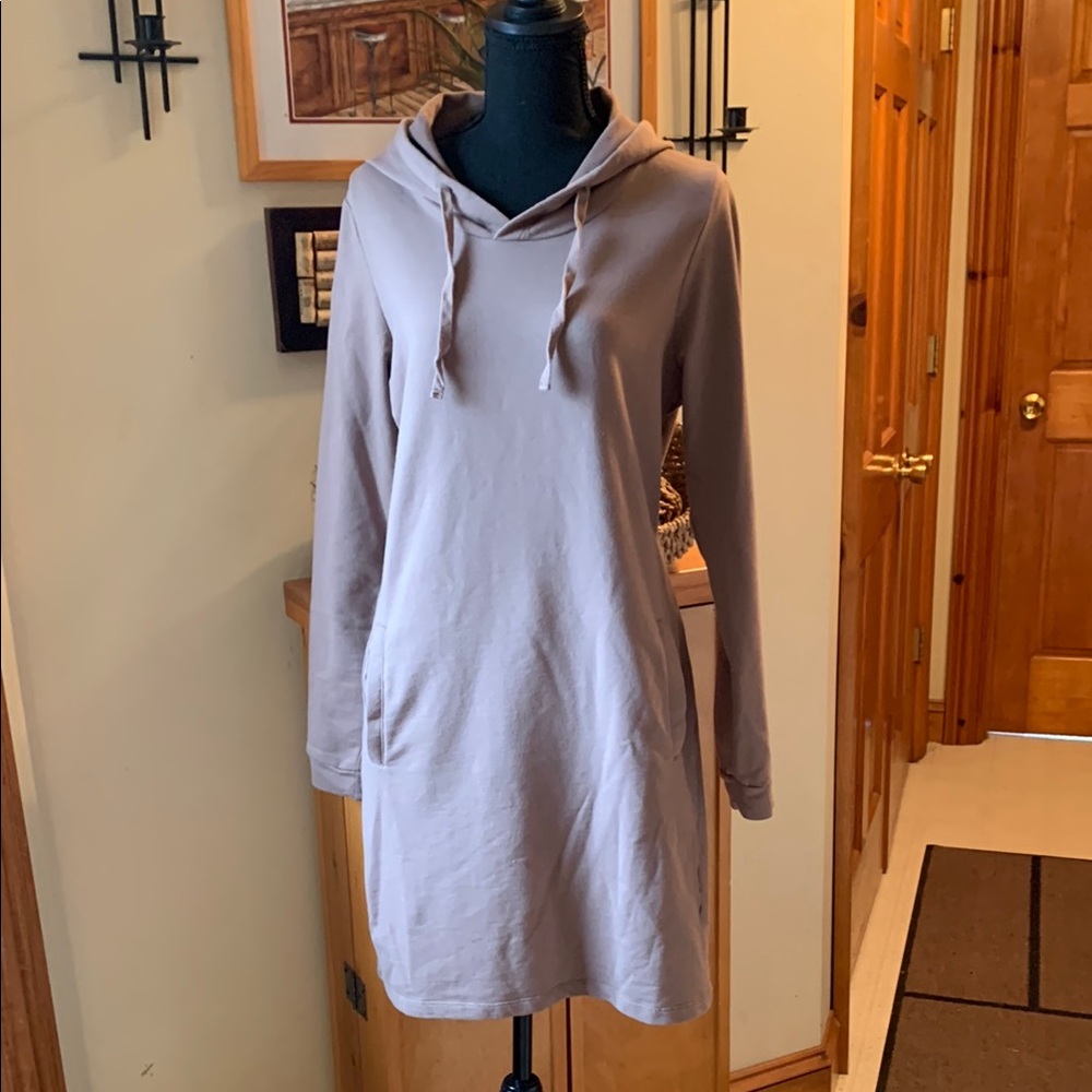 Soho Taupe Hoodie Dress/Tunic